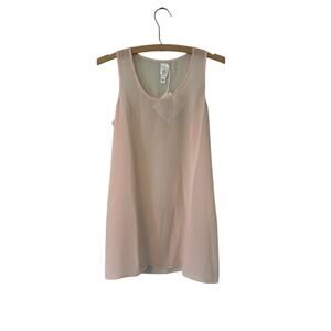 Wynne Layers XS Light Pink Tunic Sheer Overlay Tank 19” PTP 28” Length